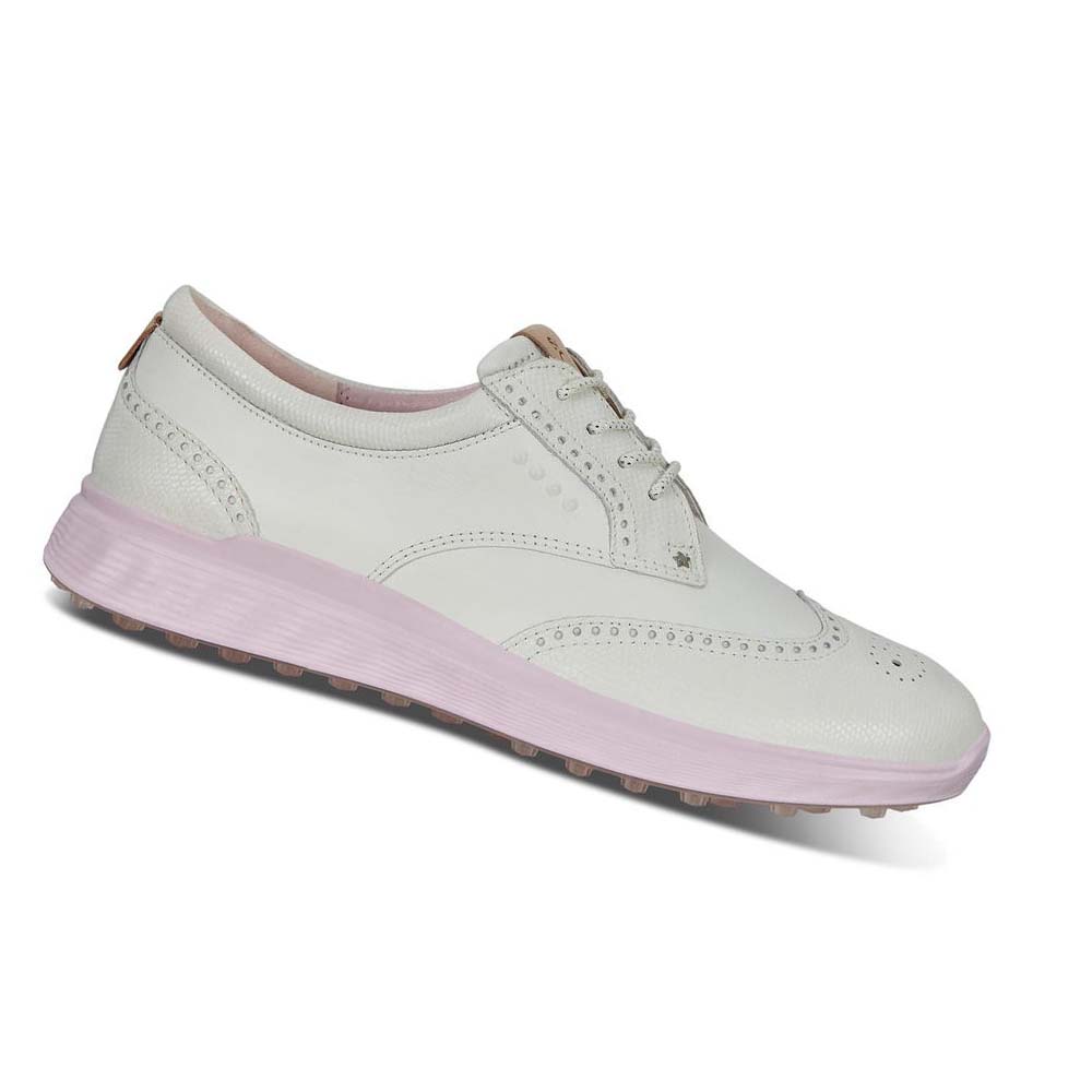 Women\'s Ecco Spikeless S-classic Golf Shoes White | USA 133PJJ